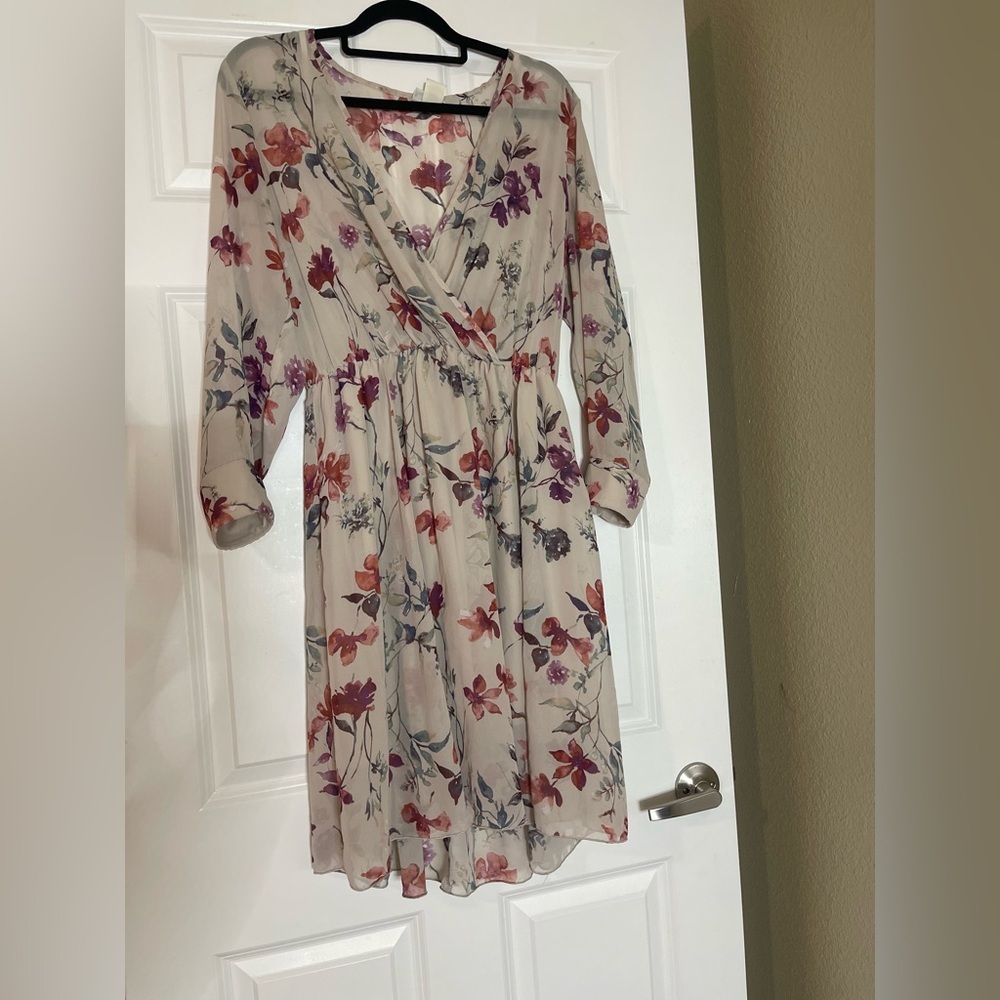 Floral Polyester Dress